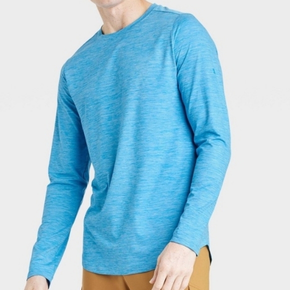 Men's Soft Stretch Long Sleeve Athletic Top All in Motion Blue Size XXL - Picture 1 of 8